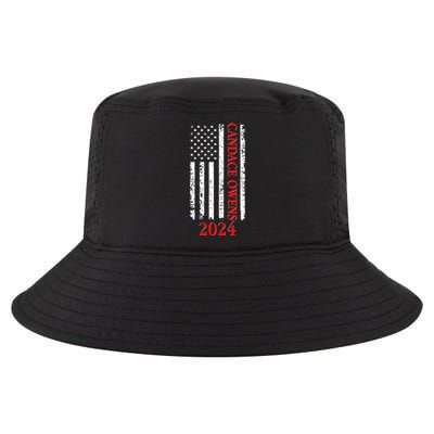 Candace Owens 2024 Distressed US Flag Cool Comfort Performance Bucket Hat