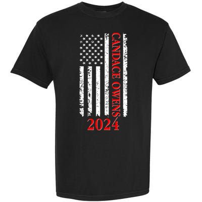 Candace Owens 2024 Distressed US Flag Garment-Dyed Heavyweight T-Shirt