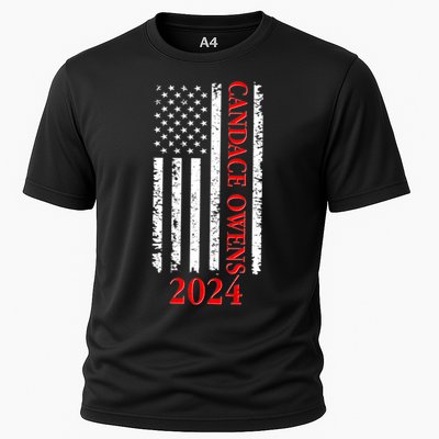 Candace Owens 2024 Distressed US Flag Performance Shirt