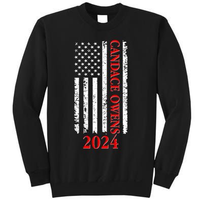 Candace Owens 2024 Distressed US Flag Sweatshirt