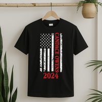 Candace Owens 2024 Distressed US Flag T-Shirt