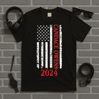 Candace Owens 2024 Distressed US Flag T-Shirt