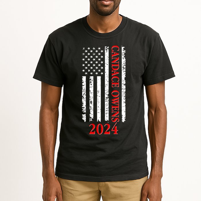 Candace Owens 2024 Distressed US Flag Tall T-Shirt