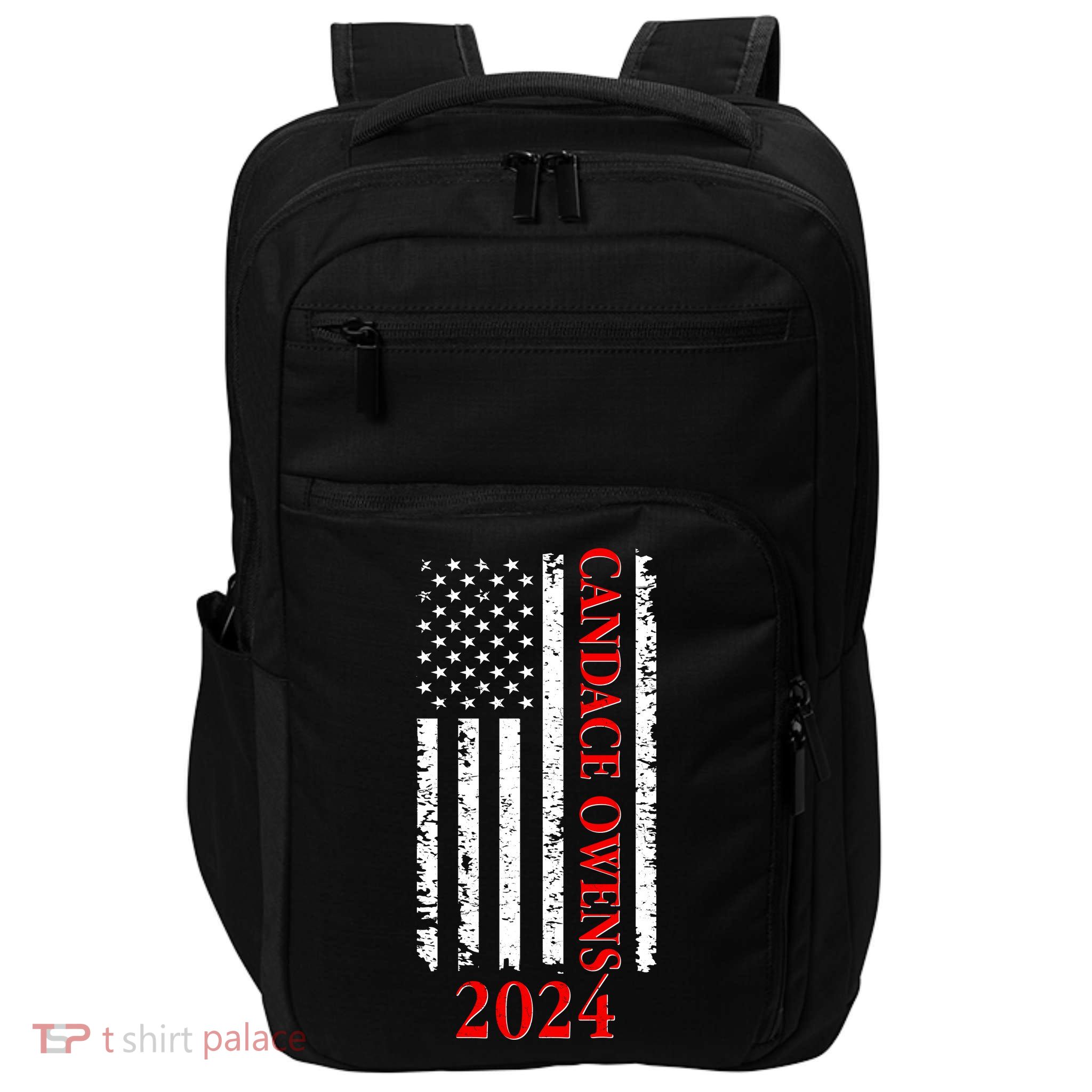 Candace Owens 2024 Distressed US Flag Impact Tech Backpack
