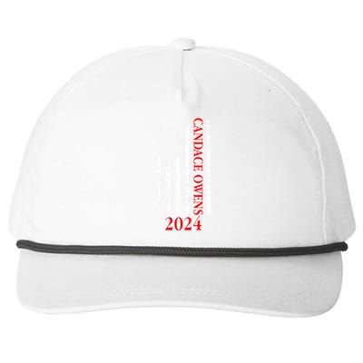 Candace Owens 2024 Distressed US Flag Snapback Five-Panel Rope Hat