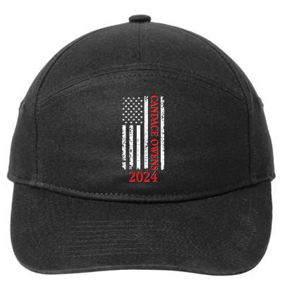 Candace Owens 2024 Distressed US Flag 7-Panel Snapback Hat