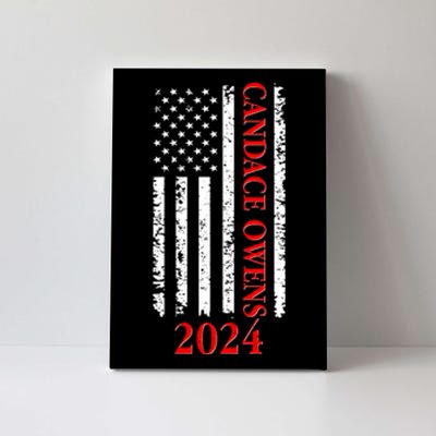 Candace Owens 2024 Distressed US Flag Canvas