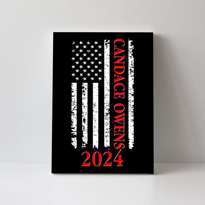 Candace Owens 2024 Distressed US Flag Canvas