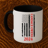 Candace Owens 2024 Distressed US Flag Mug