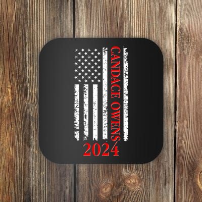 Candace Owens 2024 Distressed US Flag Coaster