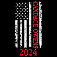 Candace Owens 2024 Distressed US Flag Drawstring Bag