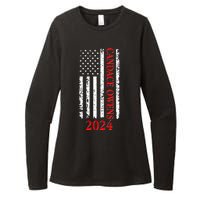 Candace Owens 2024 Distressed US Flag Womens CVC Long Sleeve Shirt