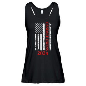 Candace Owens 2024 Distressed US Flag Ladies Essential Flowy Tank