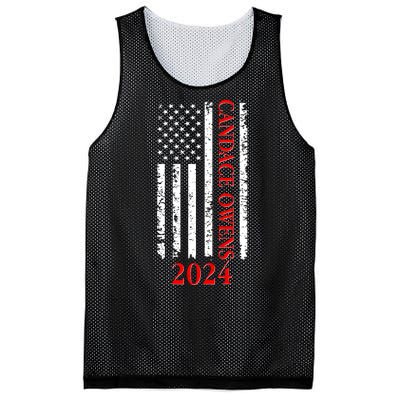 Candace Owens 2024 Distressed US Flag Mesh Reversible Basketball Jersey Tank