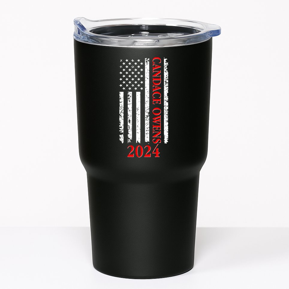 Candace Owens 2024 Distressed US Flag Tumbler