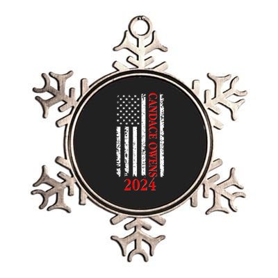 Candace Owens 2024 Distressed US Flag Metallic Star Ornament