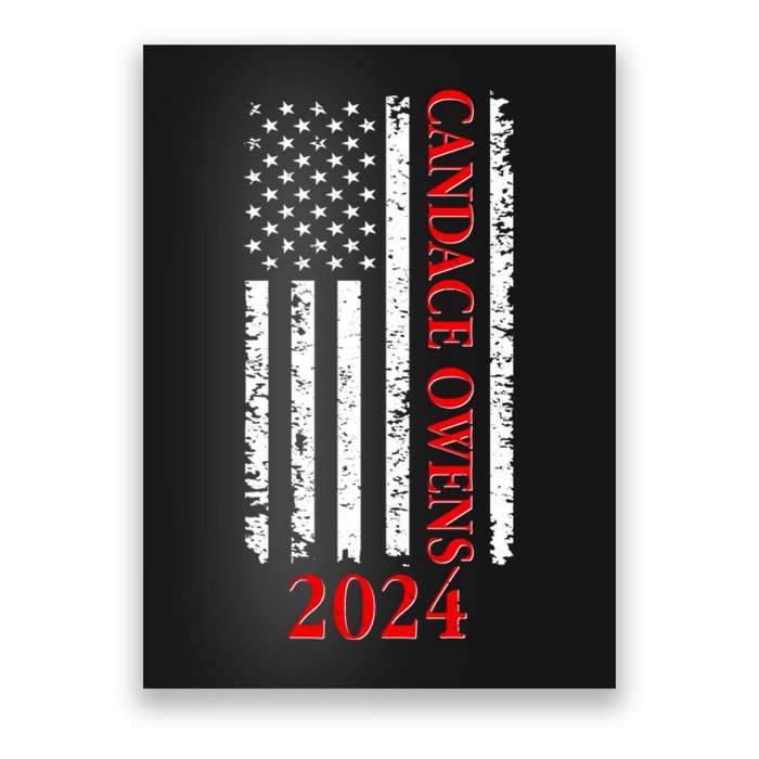 Candace Owens 2024 Distressed US Flag Poster