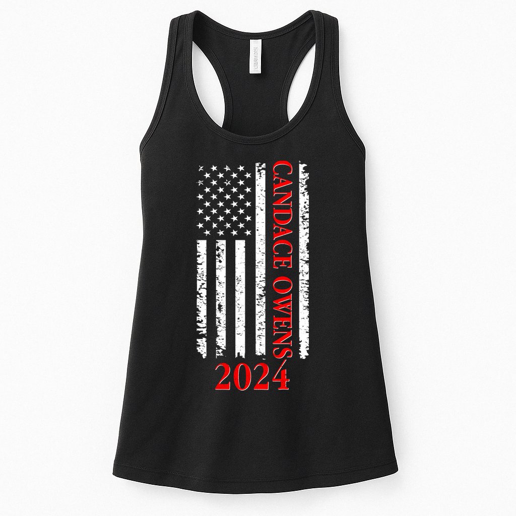 Candace Owens 2024 Distressed US Flag Womens Tank Top