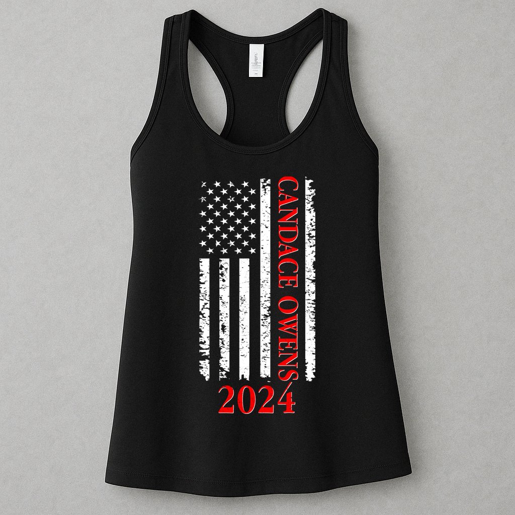Candace Owens 2024 Distressed US Flag Womens Tank Top