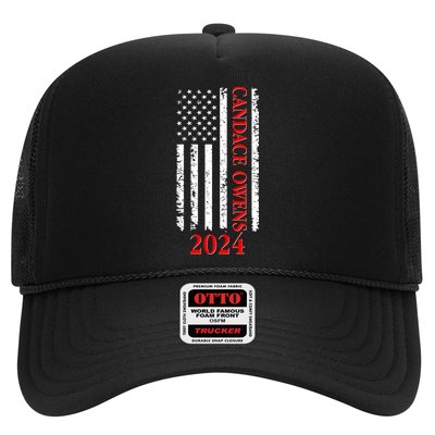 Candace Owens 2024 Distressed US Flag Trucker Hat
