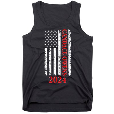 Candace Owens 2024 Distressed US Flag Tank Top