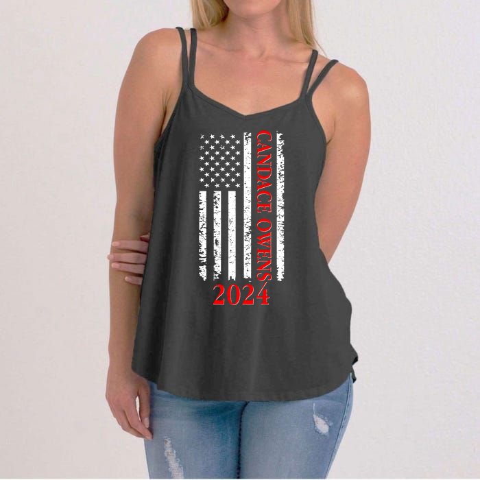 Candace Owens 2024 Distressed US Flag Women's Strappy Tank