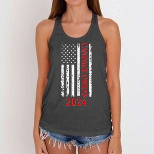 Candace Owens 2024 Distressed US Flag Women's Knotted Racerback Tank