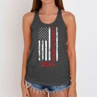 Candace Owens 2024 Distressed US Flag Women's Knotted Racerback Tank