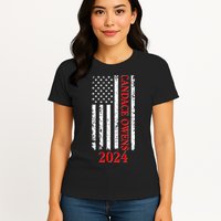 Candace Owens 2024 Distressed US Flag Womens T-Shirt