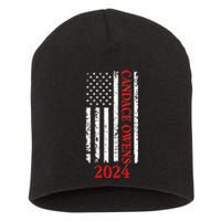 Candace Owens 2024 Distressed US Flag Short Acrylic Beanie