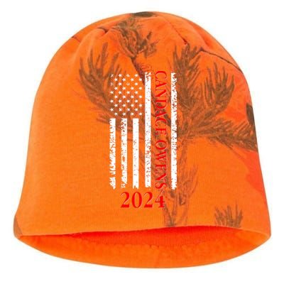 Candace Owens 2024 Distressed US Flag Kati - Camo Knit Beanie