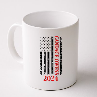 Candace Owens 2024 Distressed US Flag Coffee Mug