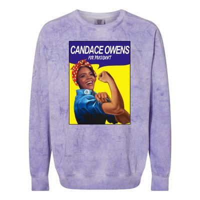 Candace Owens For President Colorblast Crewneck Sweatshirt