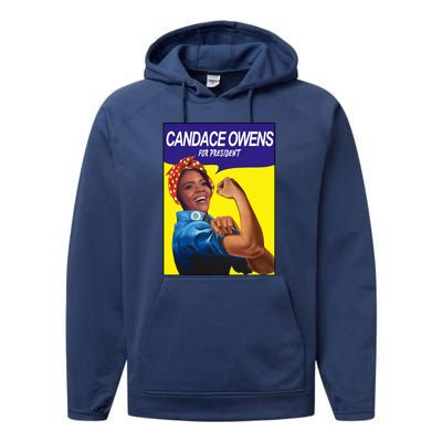 Candace Owens For President Performance Fleece Hoodie