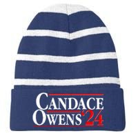 Candace Owens For President '24 Election Striped Beanie with Solid Band