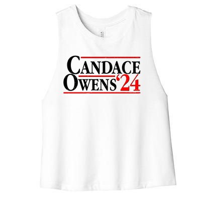 Candace Owens For President '24 Election Women's Racerback Cropped Tank