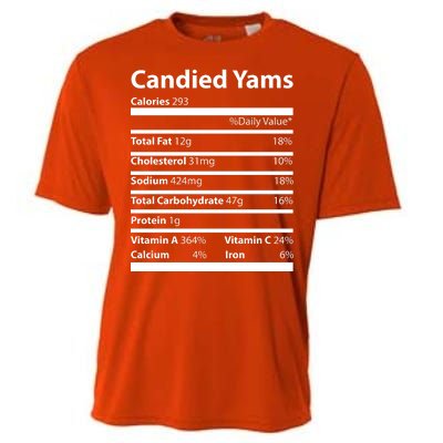 Candied Yams Nutritional Facts Funny Thanksgiving Cooling Performance Crew T-Shirt