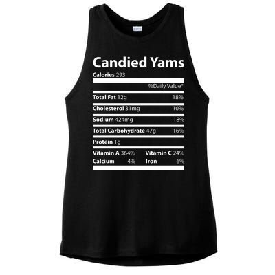 Candied Yams Nutritional Facts Funny Thanksgiving Ladies PosiCharge Tri-Blend Wicking Tank