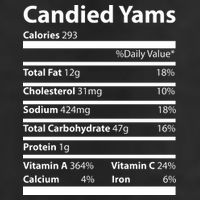 Candied Yams Nutritional Facts Funny Thanksgiving Adult Drive Performance Visor