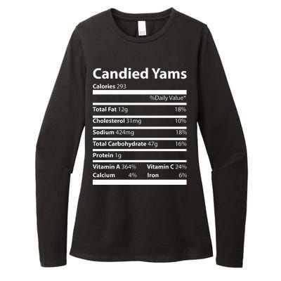 Candied Yams Nutritional Facts Funny Thanksgiving Womens CVC Long Sleeve Shirt