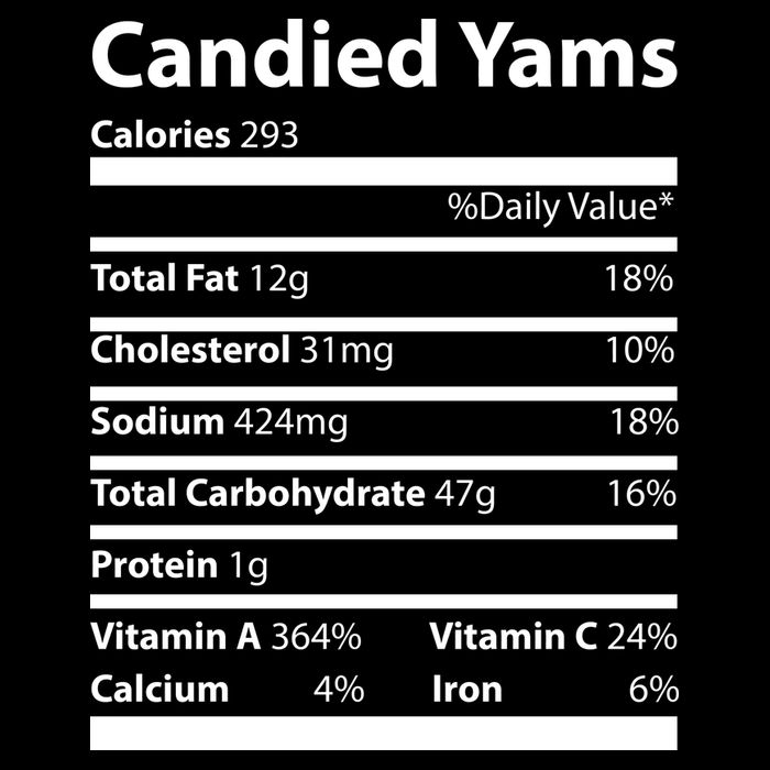 Candied Yams Nutritional Facts Funny Thanksgiving Toddler T-Shirt