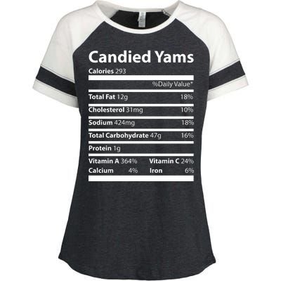 Candied Yams Nutritional Facts Funny Thanksgiving Enza Ladies Jersey Colorblock Tee