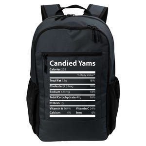 Candied Yams Nutritional Facts Funny Thanksgiving Daily Commute Backpack