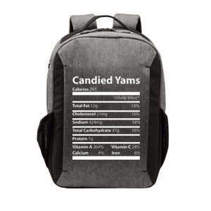 Candied Yams Nutritional Facts Funny Thanksgiving Vector Backpack