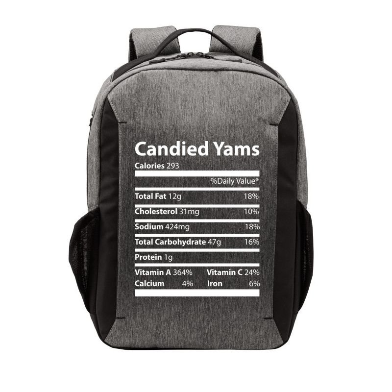 Candied Yams Nutritional Facts Funny Thanksgiving Vector Backpack