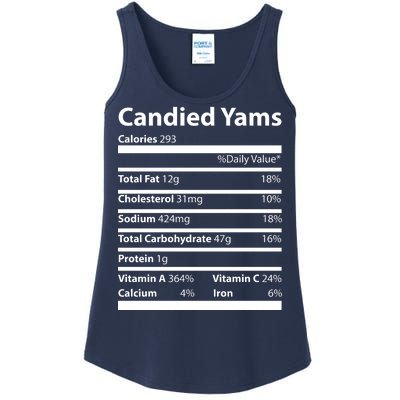 Candied Yams Nutritional Facts Funny Thanksgiving Ladies Essential Tank