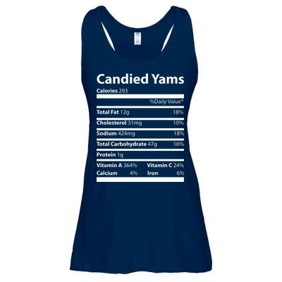 Candied Yams Nutritional Facts Funny Thanksgiving Ladies Essential Flowy Tank