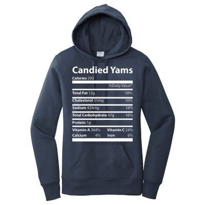 Candied Yams Nutritional Facts Funny Thanksgiving Women's Pullover Hoodie