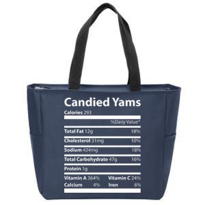 Candied Yams Nutritional Facts Funny Thanksgiving Zip Tote Bag