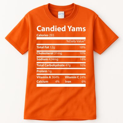 Candied Yams Nutritional Facts Funny Thanksgiving Tall T-Shirt